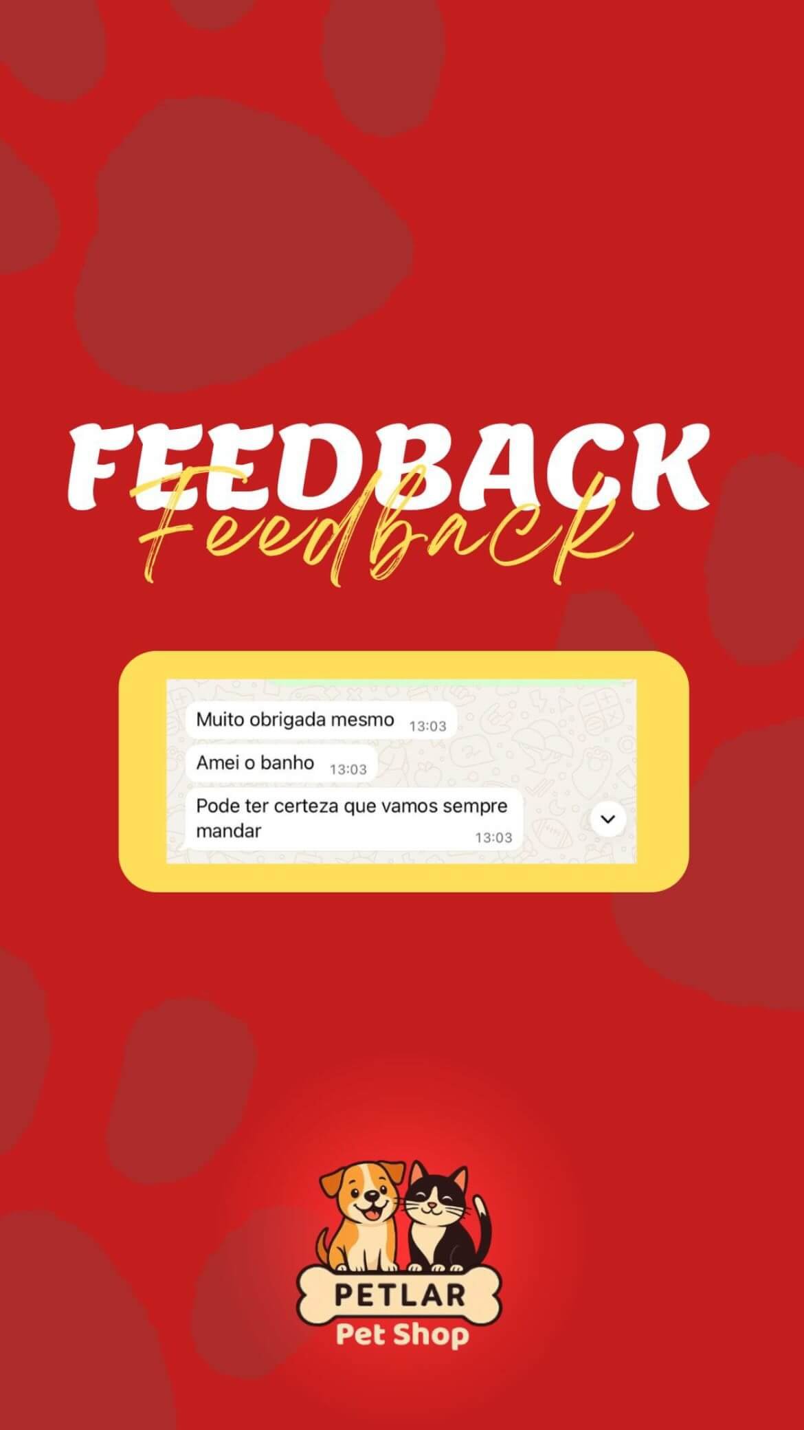 Depoimento 1 de cliente PetLar Araranguá