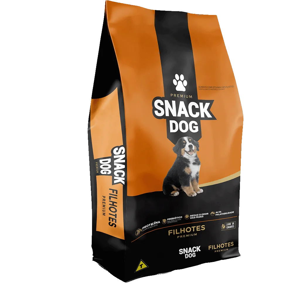 Saco de ração Snack Dog para cães filhotes